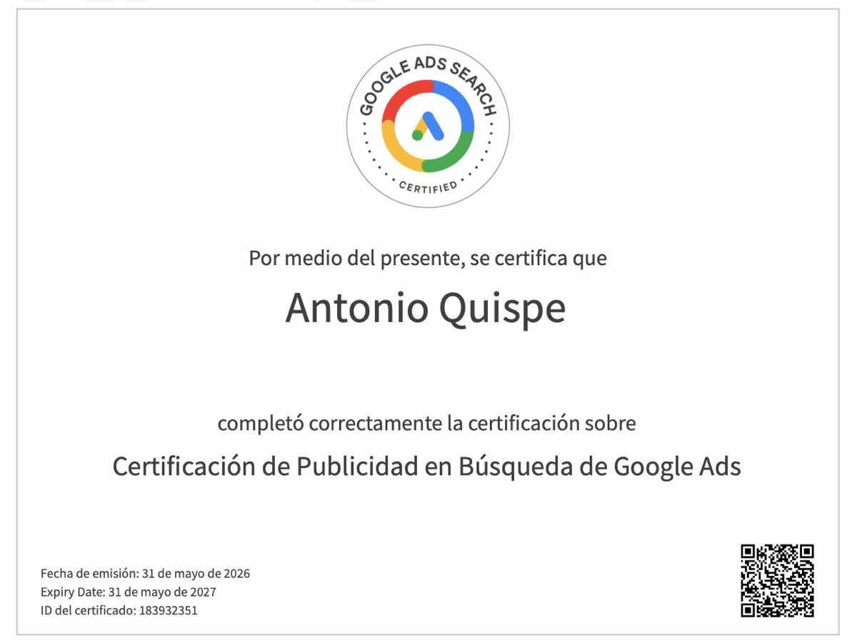 certificacion busqueda google ads