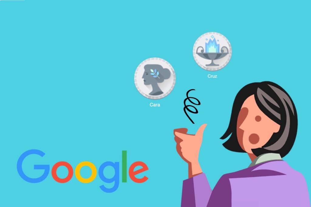 cara o cruz, toss a coin google doodle