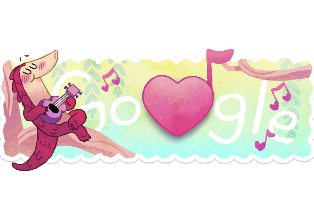 el pangolin enamorado, juego google san valentin
