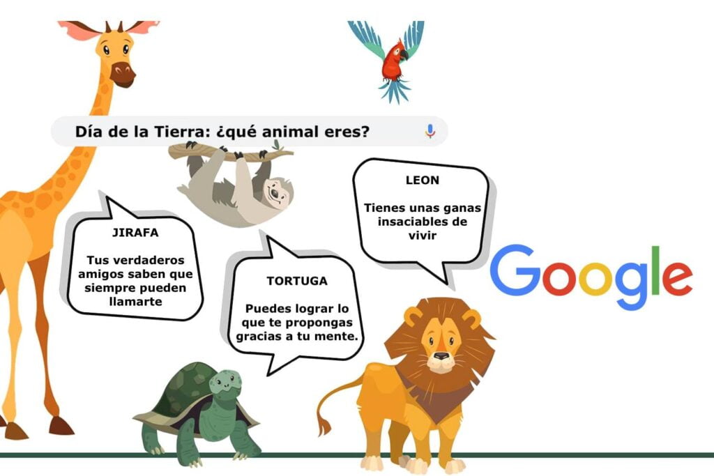 earth day quiz, que animal eres google