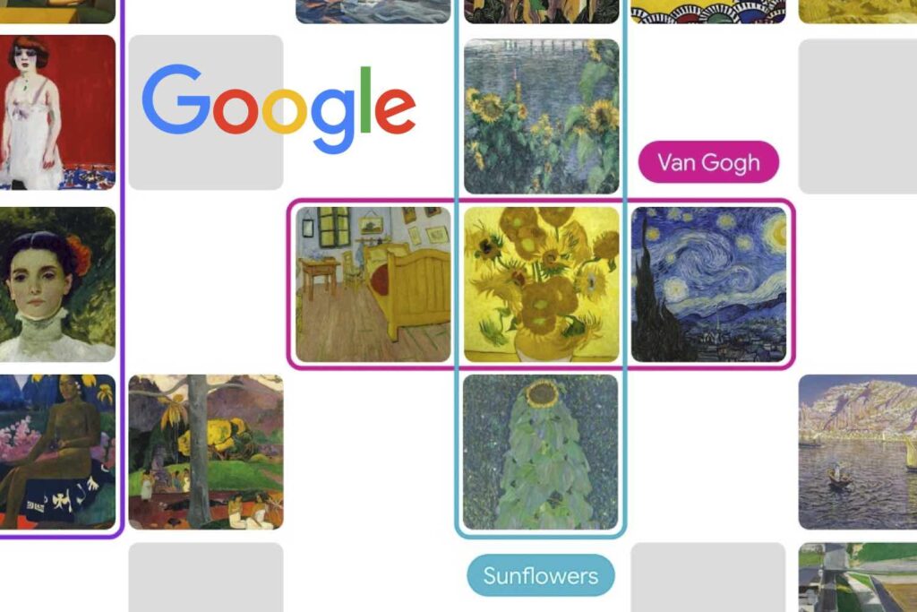 visual crosswords, crucigrama de arte