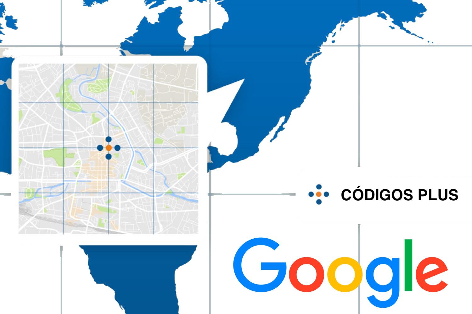 codigos plus, plus codes google maps