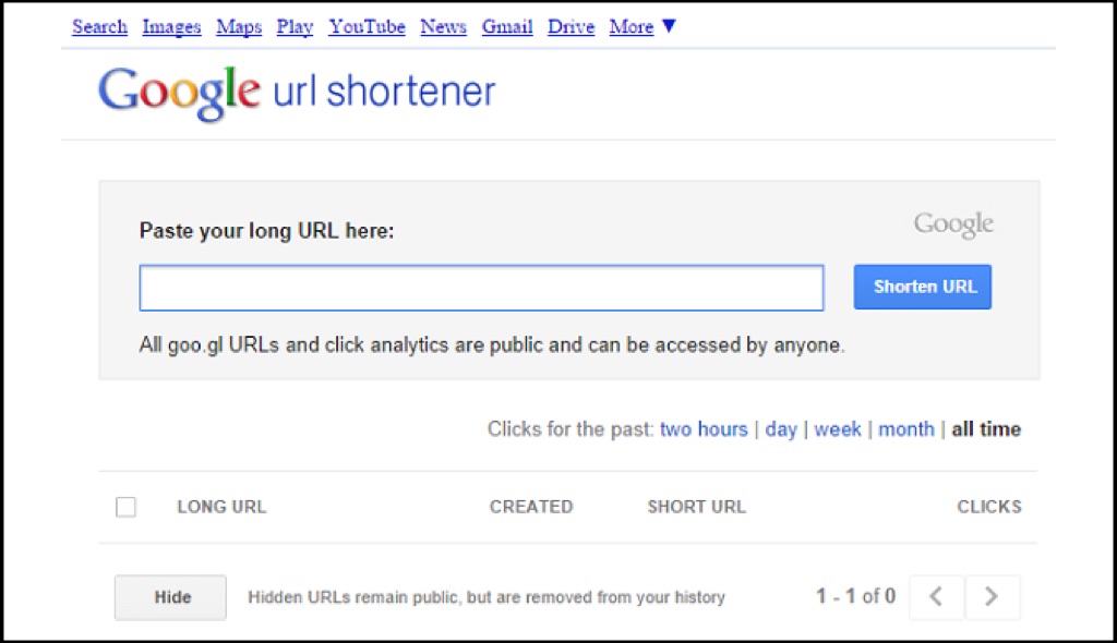 google url shortener