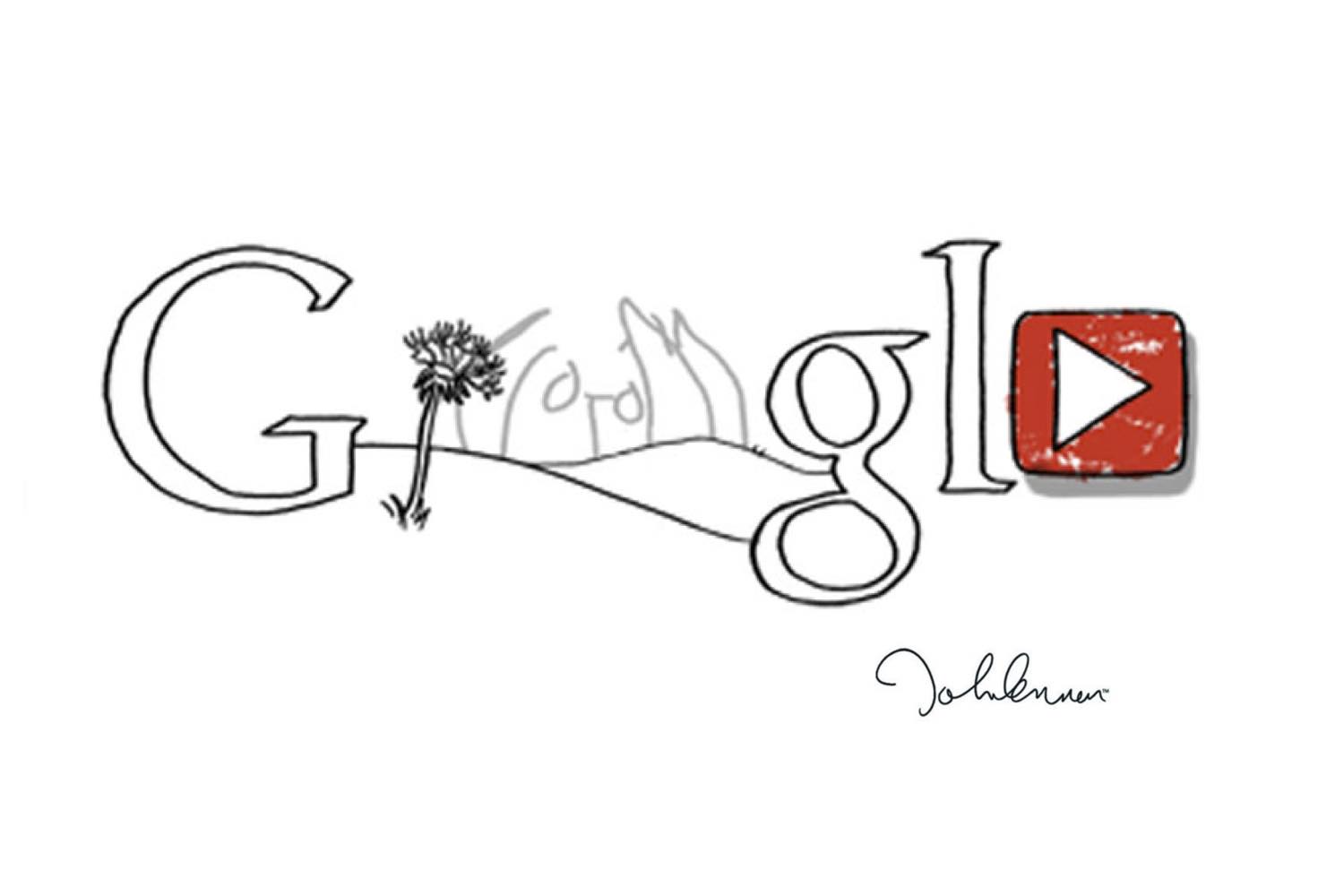 John Lennon Doodle, john lennon google doodle