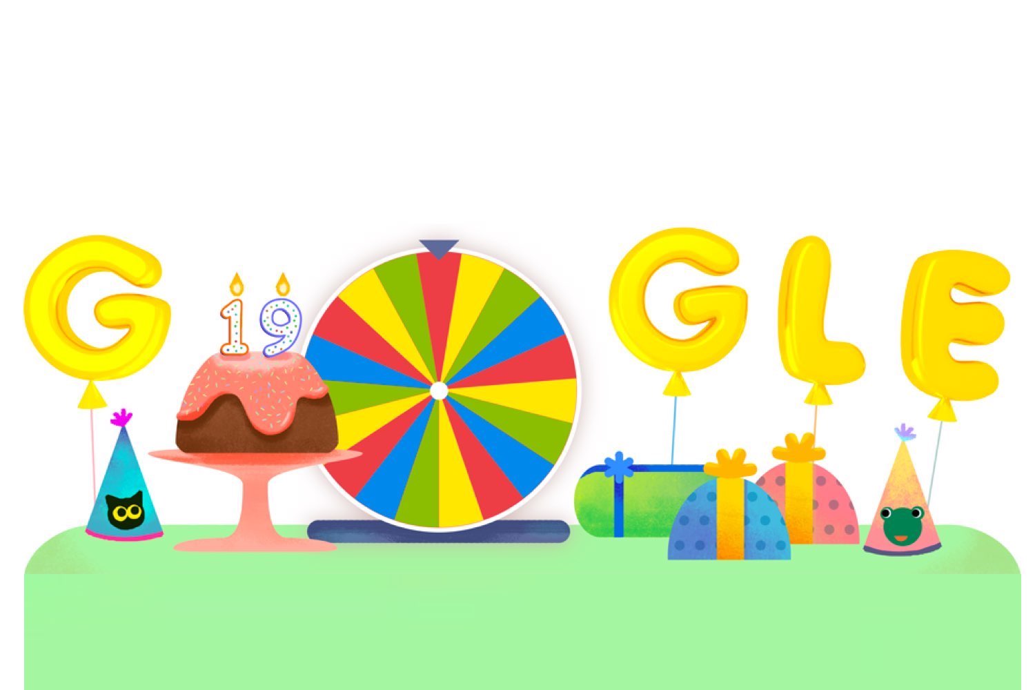 ruleta de la fortuna del cumpleaños de google