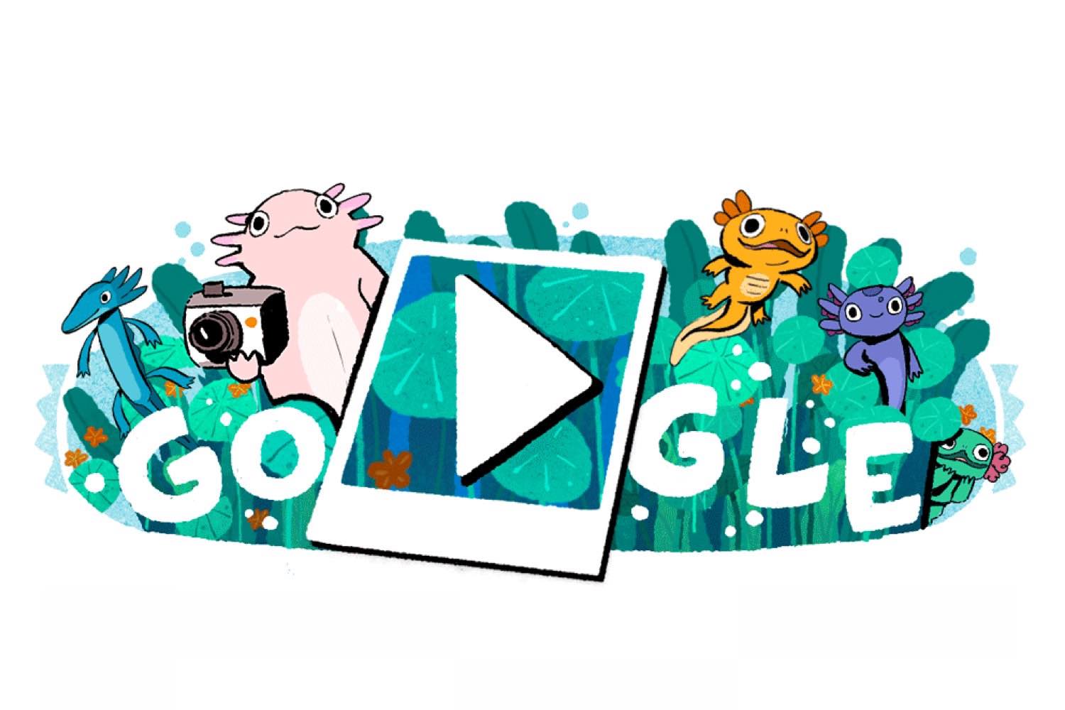 juego del ajolote google, axolotl google